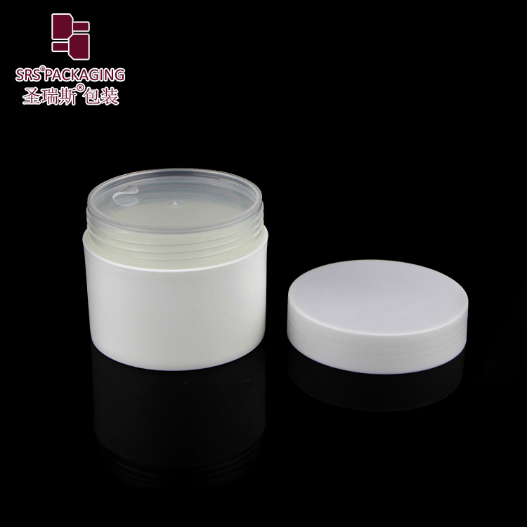 SRSH Double wall cosmetic PP PCR material container 50ml 100ml plastic jar