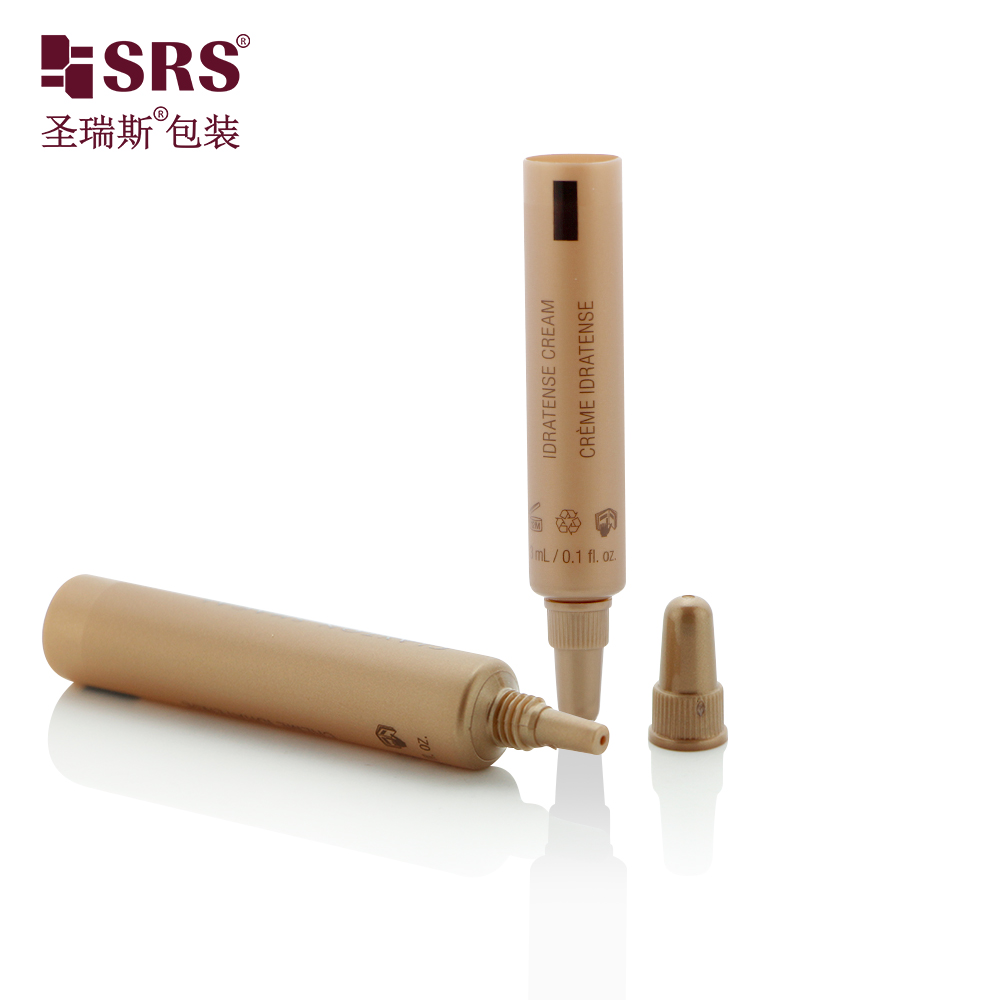 Brown Wholesale Biodegradable Sugar cane Recycled Material 3ML Cosmetic Soft Tube
