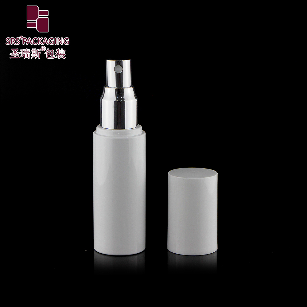 50ml PET bottle cosmetic plastic container beautiful blue color with spray pump dispenser nice click cap