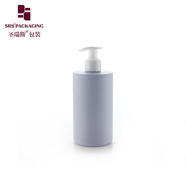 flat shoulder round shape plastic empty lotion pump bottle pet 300ml