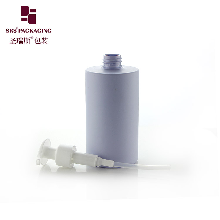 flat shoulder round shape plastic empty lotion pump bottle pet 300ml
