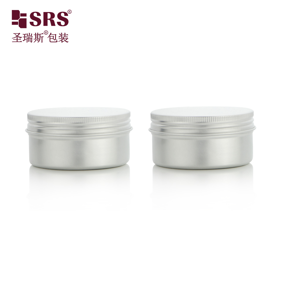 Custom Aluminum Jar For Hand Cream Black Aluminum Jar 50ml Cosmetic Containers
