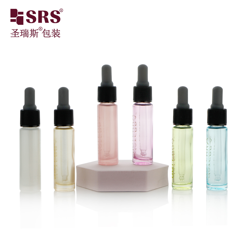 Free Sample 2ml 3ml 4ml 5ml custom serum mini glass empty dropper bottle cosmetics packaging