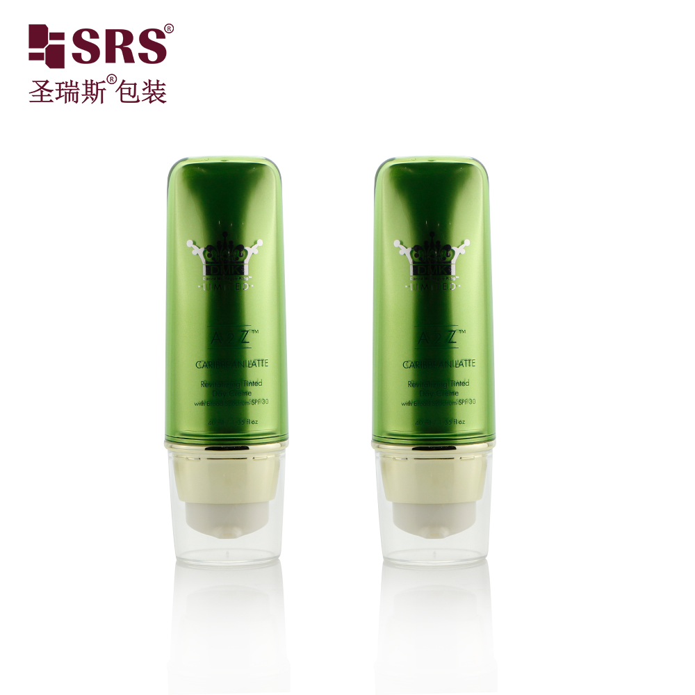 A041 35ml airless pump cosmetic packaging container refillable lotion luxury tube