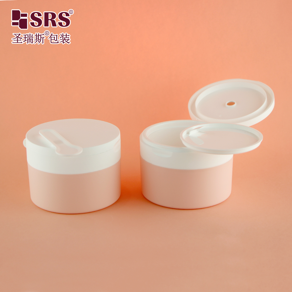 PP Plastic Cream Jar PCR Jar 120g Body Butter Jar Packaging with Plastic Spatulas Eco-friendly