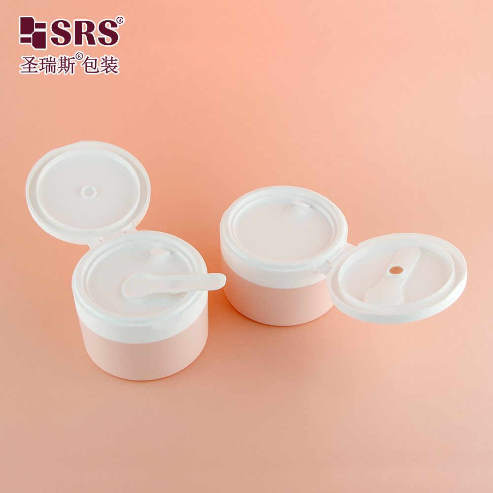 PP Plastic Cream Jar PCR Jar 120g Body Butter Jar Packaging with Plastic Spatulas Eco-friendly