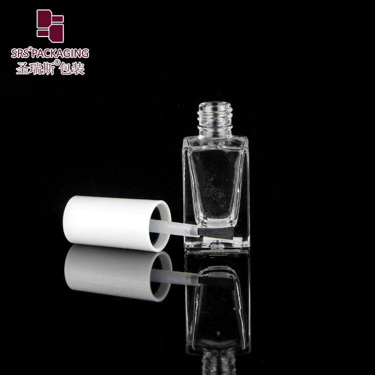 Empty 8ML Glass Nail Polish Bottles Square Nail Gel Glass Container Wholesale Bottle Custom Label
