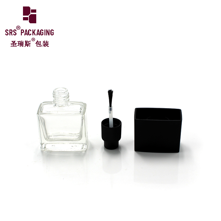 11ML Glass Nail Polish Bottle Clear Bottle For Sale Rectangle Shaped Nail Gel Packaging for Female
