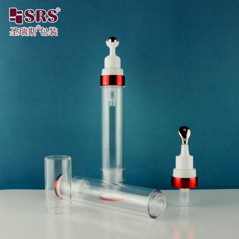 20ml Eye Cream Airless Bottle Transparent PETG Plastic Lotion Vacuum Pump Serum Skin Care Bottle