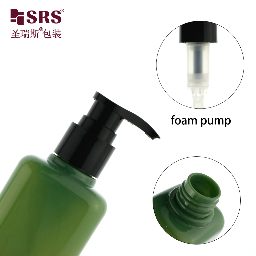 Customize Logo Square Large Capacity Split Shampoo Shower Gel Cosmetics Pressing Pump Empty Plastic PET Bottle