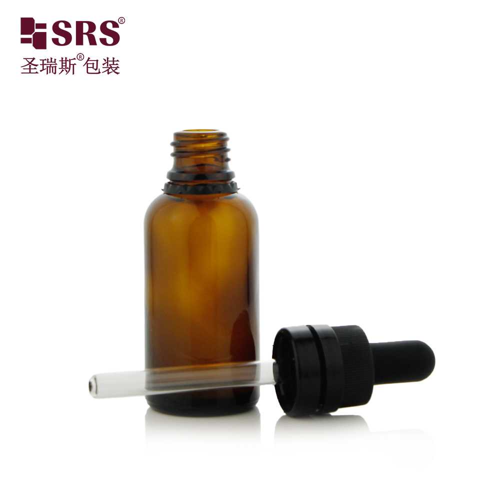 New Style Tamper Evident Cap Skin Care Glass Dropper Bottle With Child Resistant