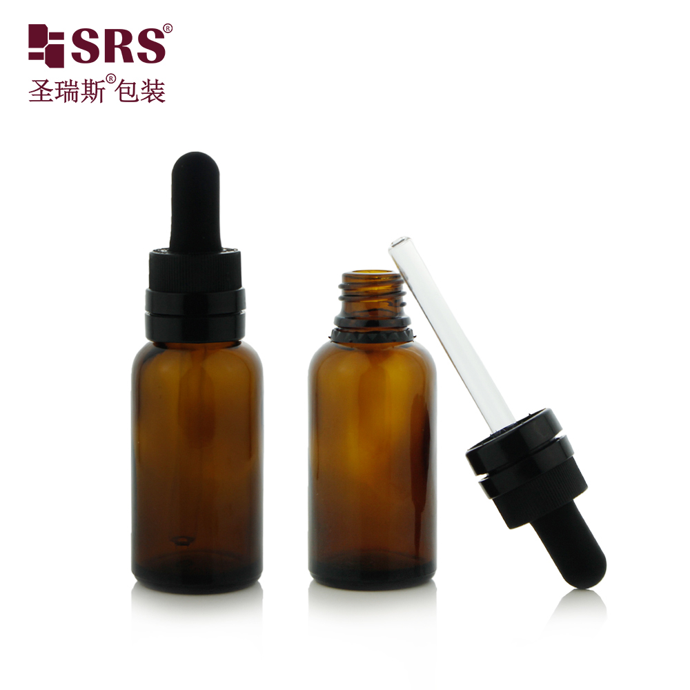 New Style Tamper Evident Cap Skin Care Glass Dropper Bottle With Child Resistant