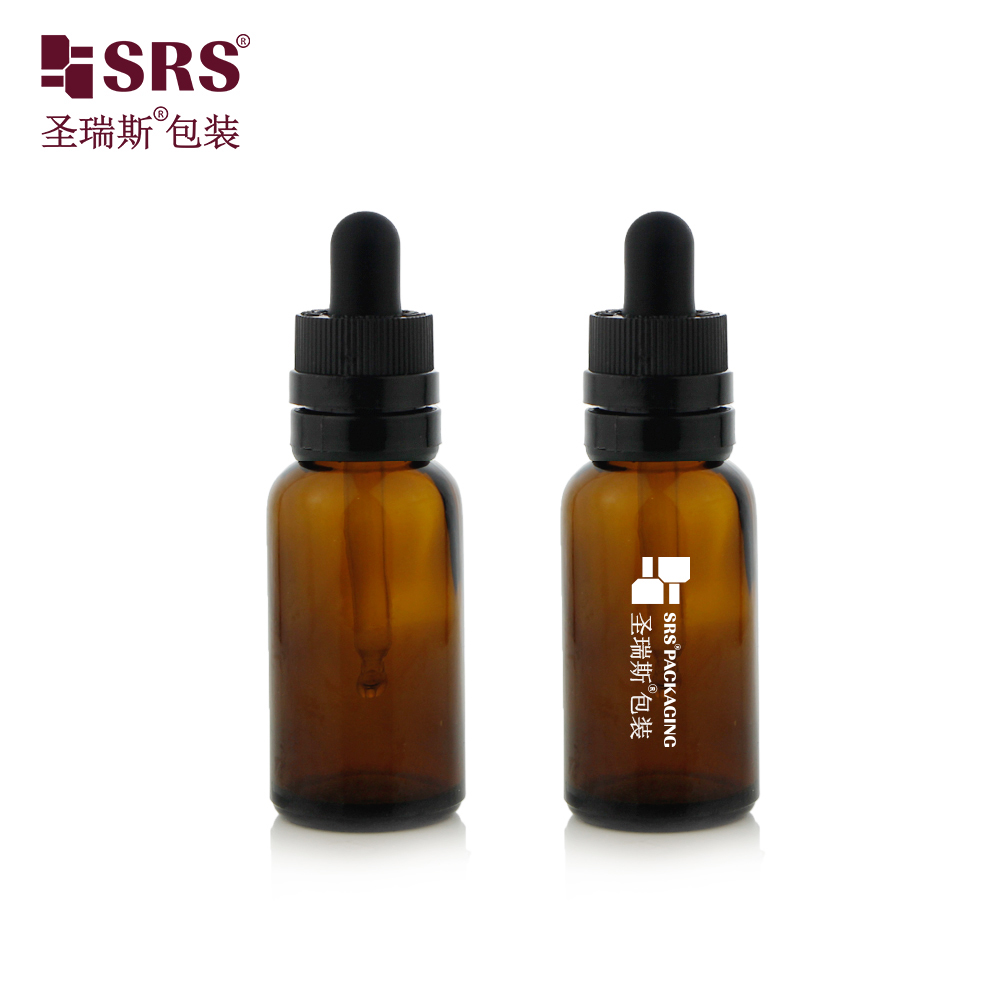 Child Safe Glass Essential Oil Dropper Bottle 30ml Glass Serum Bottle With Child Resistant Dropper