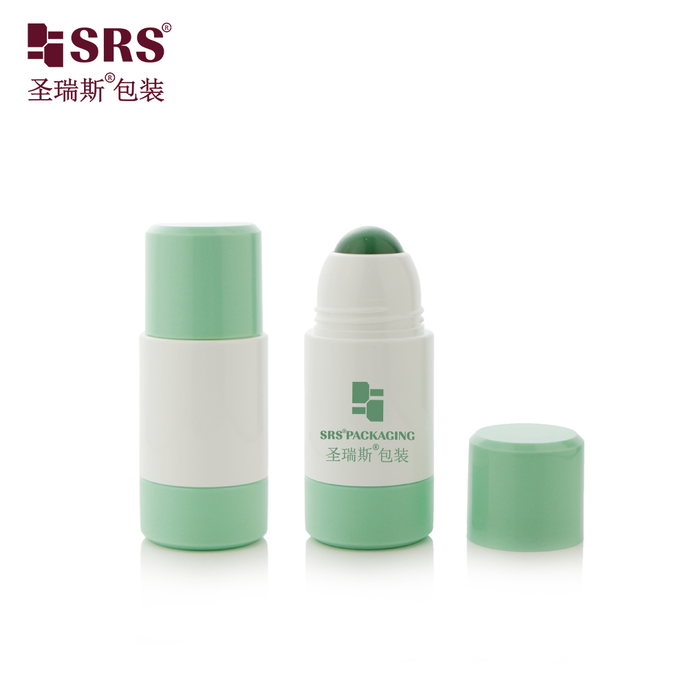 Replaceable Design 50ml 75ml Refilled Design PP Plastic Deodorant Roller Bottle with Jade Ball