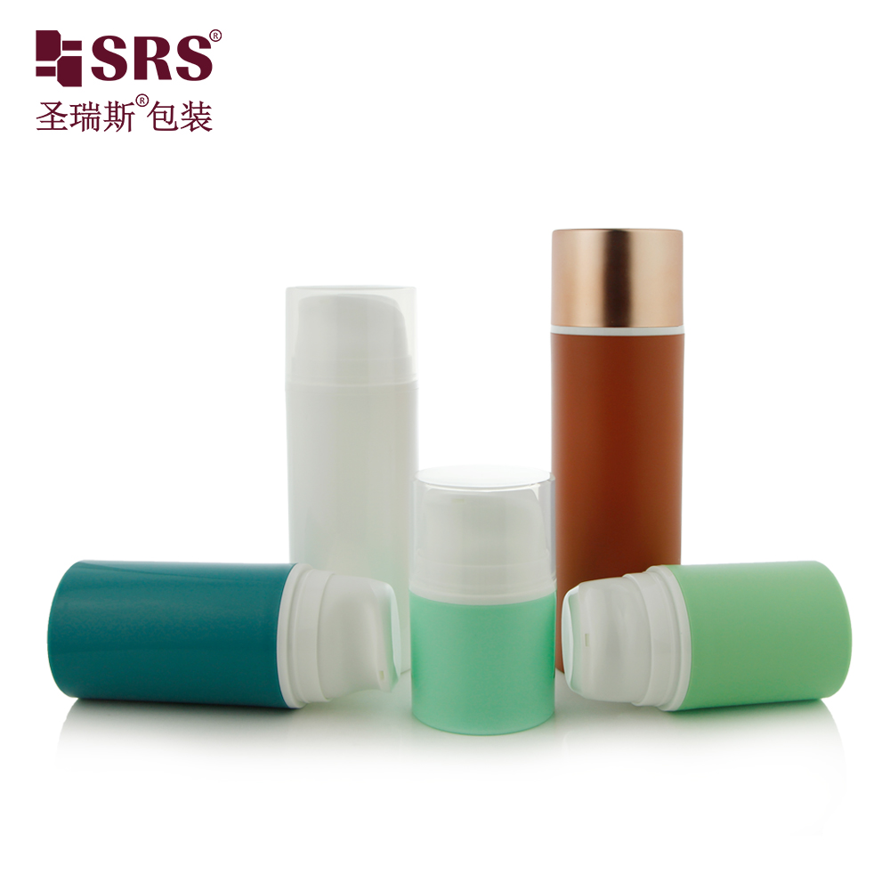 Factory Price Empty 30ml 50ml 80ml 100ml 120ml 150ml 200ml Custom Injection Painting Metalized Color PP PCR Airless Bottle
