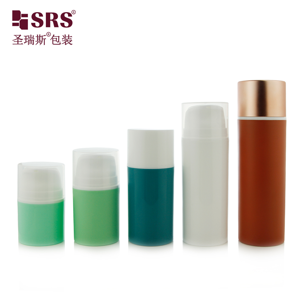 Factory Price Empty 30ml 50ml 80ml 100ml 120ml 150ml 200ml Custom Injection Painting Metalized Color PP PCR Airless Bottle