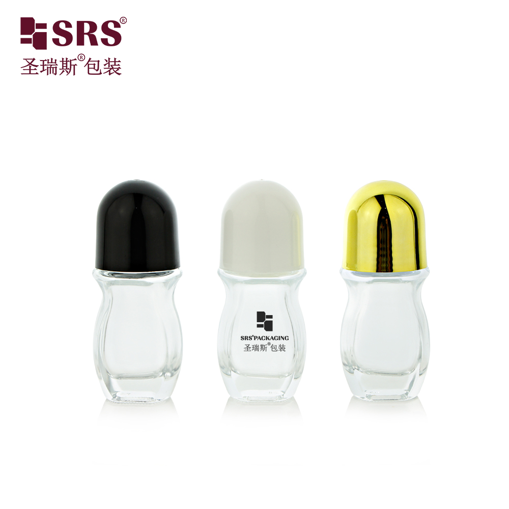 30ml 50ml clear Glass Deodorant Roll on Roller Ball Glass Bottle