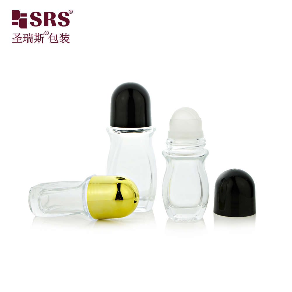 30ml 50ml clear Glass Deodorant Roll on Roller Ball Glass Bottle