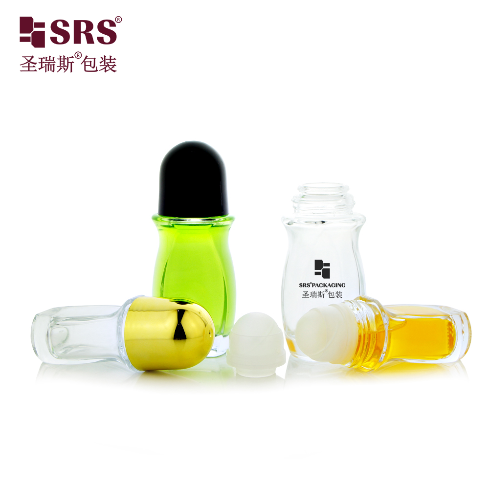 30ml 50ml clear Glass Deodorant Roll on Roller Ball Glass Bottle