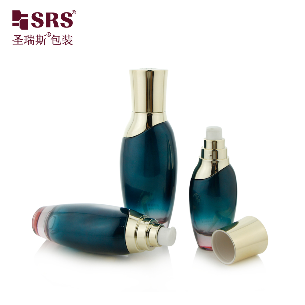 Wholesale 50ml 110ml 130ml Unique Cosmetic Glass Bottles and Jars Sets for Skin Care Packaging