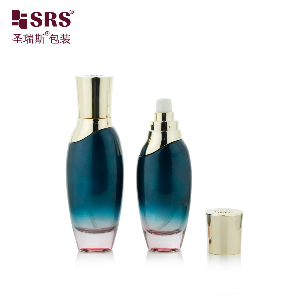 Wholesale 50ml 110ml 130ml Unique Cosmetic Glass Bottles and Jars Sets for Skin Care Packaging