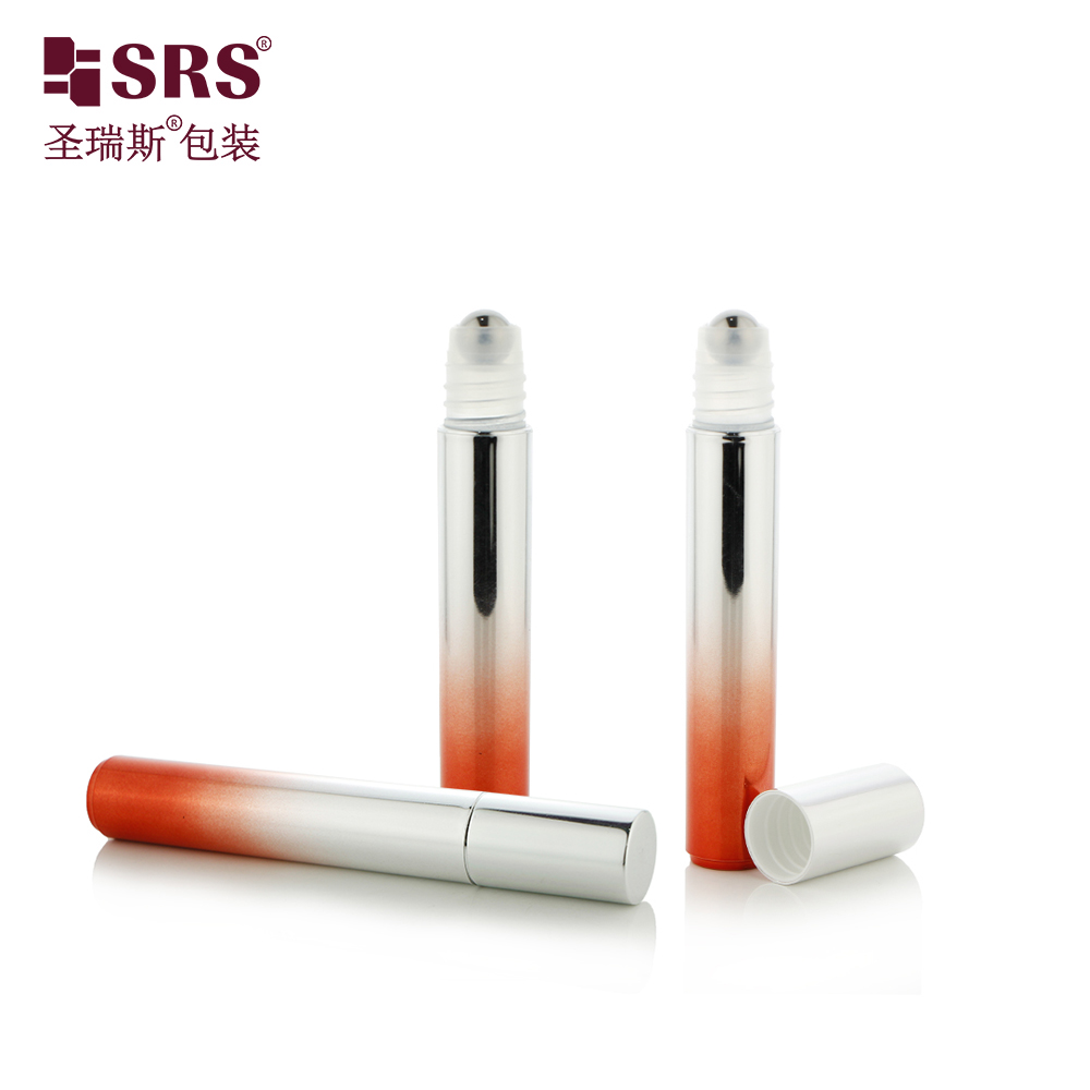 Customized logo 8ml Round Roll on Bottles With Plastic Cap Stainless Steel Ball