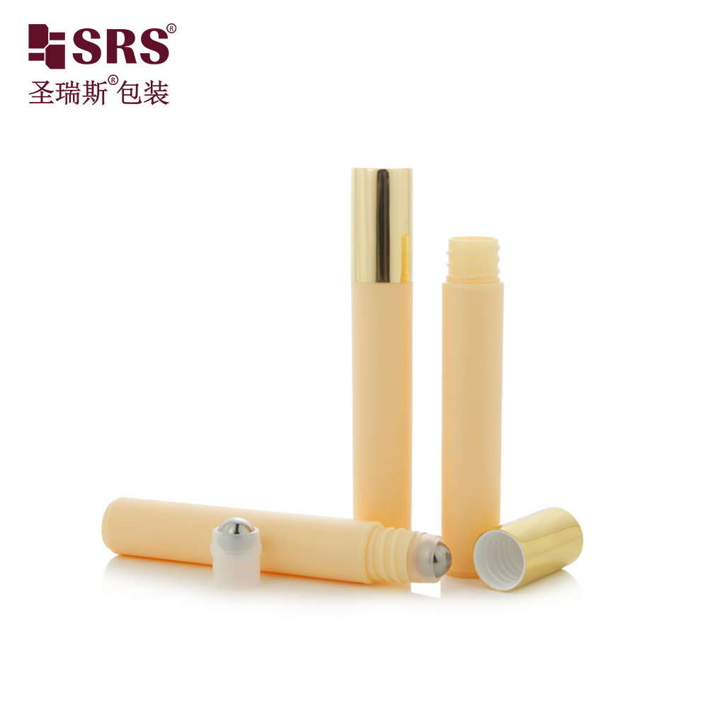 Customized logo 8ml Round Roll on Bottles With Plastic Cap Stainless Steel Ball