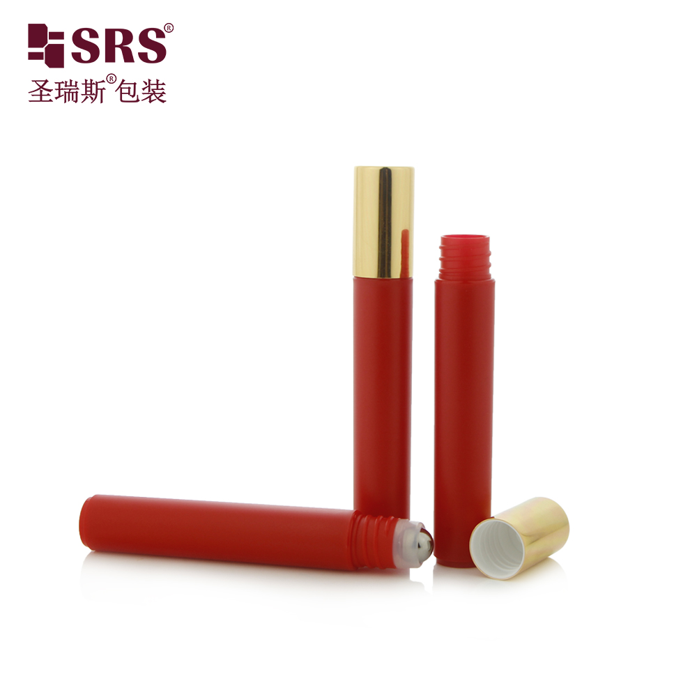 Customized logo 8ml Round Roll on Bottles With Plastic Cap Stainless Steel Ball