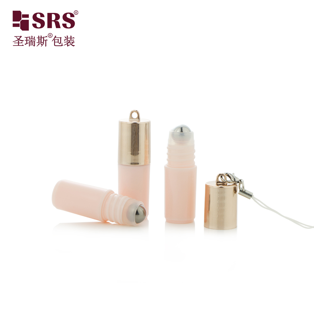 Custom 3ml Stainless Steel Roller Ball Eye Cream Perfume Oil Containers PP Roll on Bottle