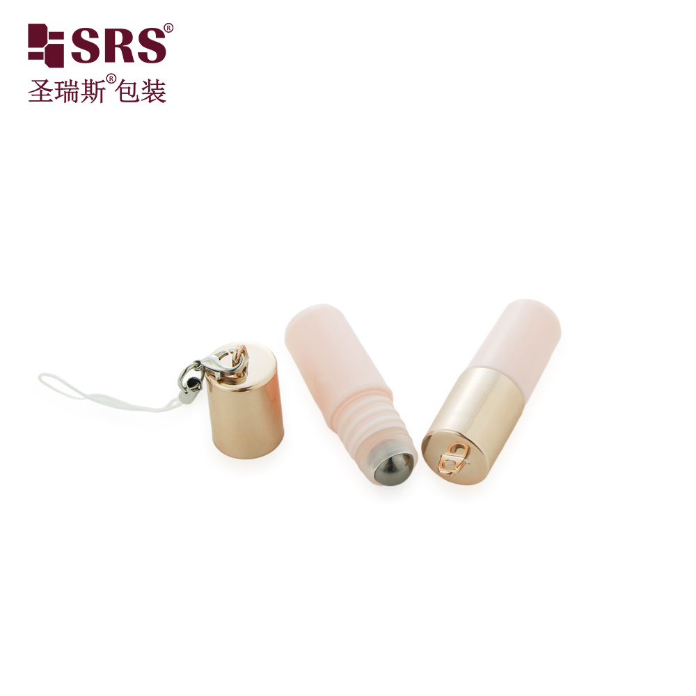 Custom 3ml Stainless Steel Roller Ball Eye Cream Perfume Oil Containers PP Roll on Bottle