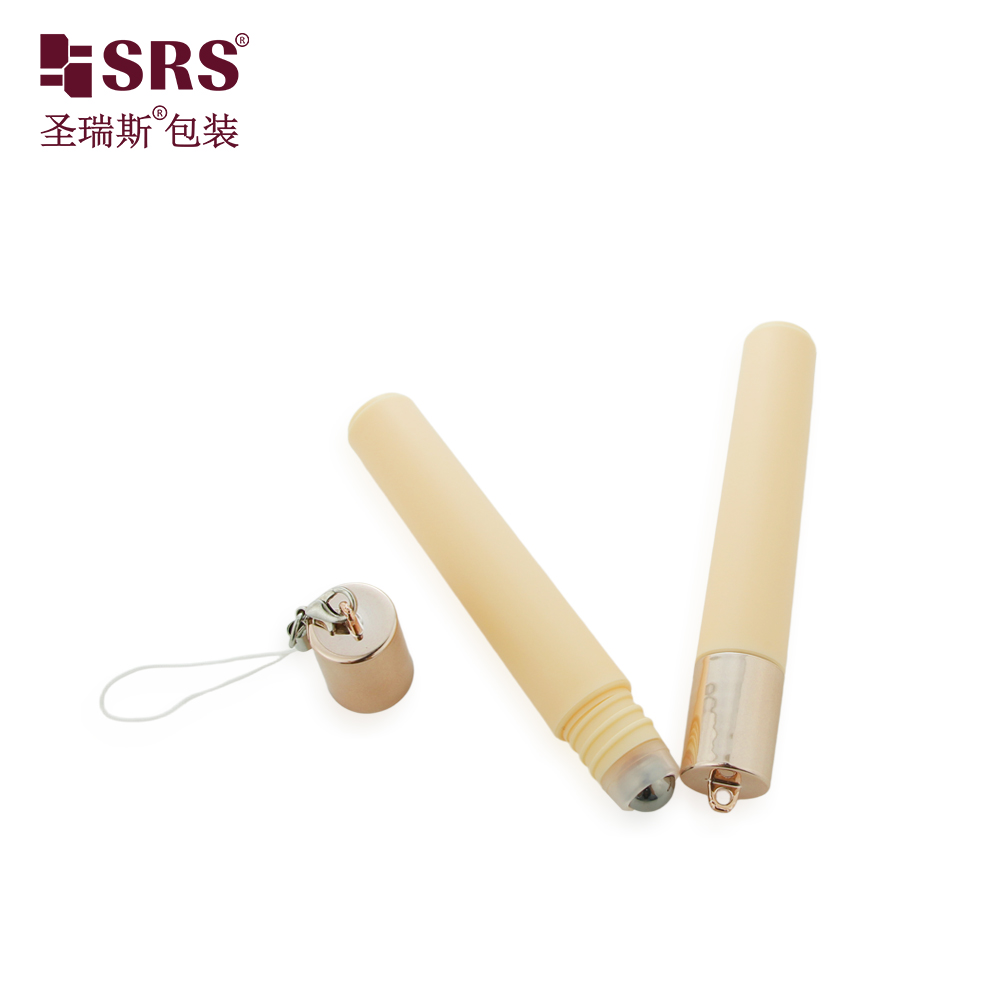 Factory Customized Small Perfume Roller Bottles 8ml Mini Cylindrical Roll on Bottle with Hook