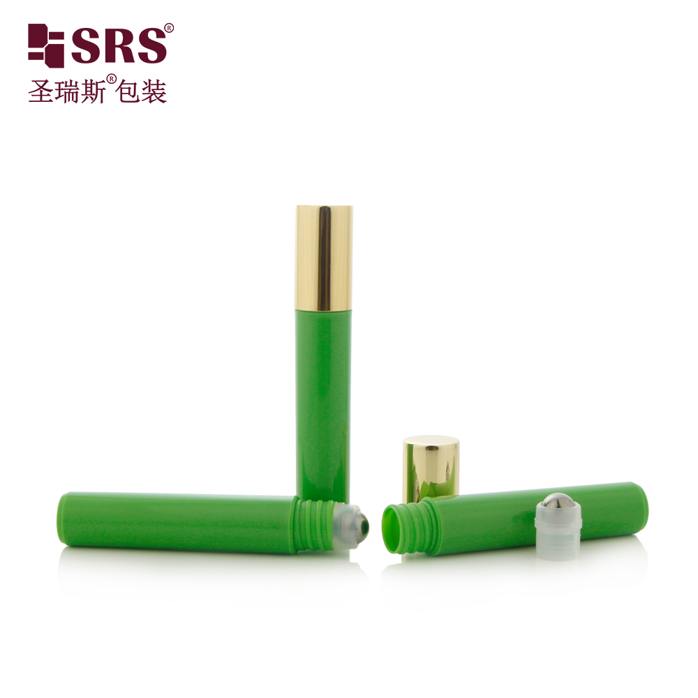 Colored Injection Empty Bottle With Big Plastic Roll on Ball Tip for Massage Gel