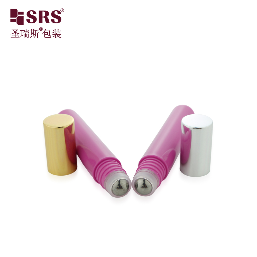 Colored Injection Empty Bottle With Big Plastic Roll on Ball Tip for Massage Gel