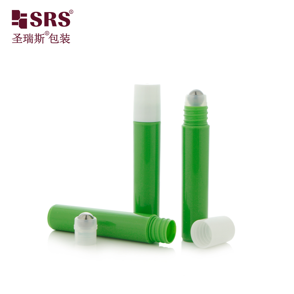 Colored Injection Empty Bottle With Big Plastic Roll on Ball Tip for Massage Gel