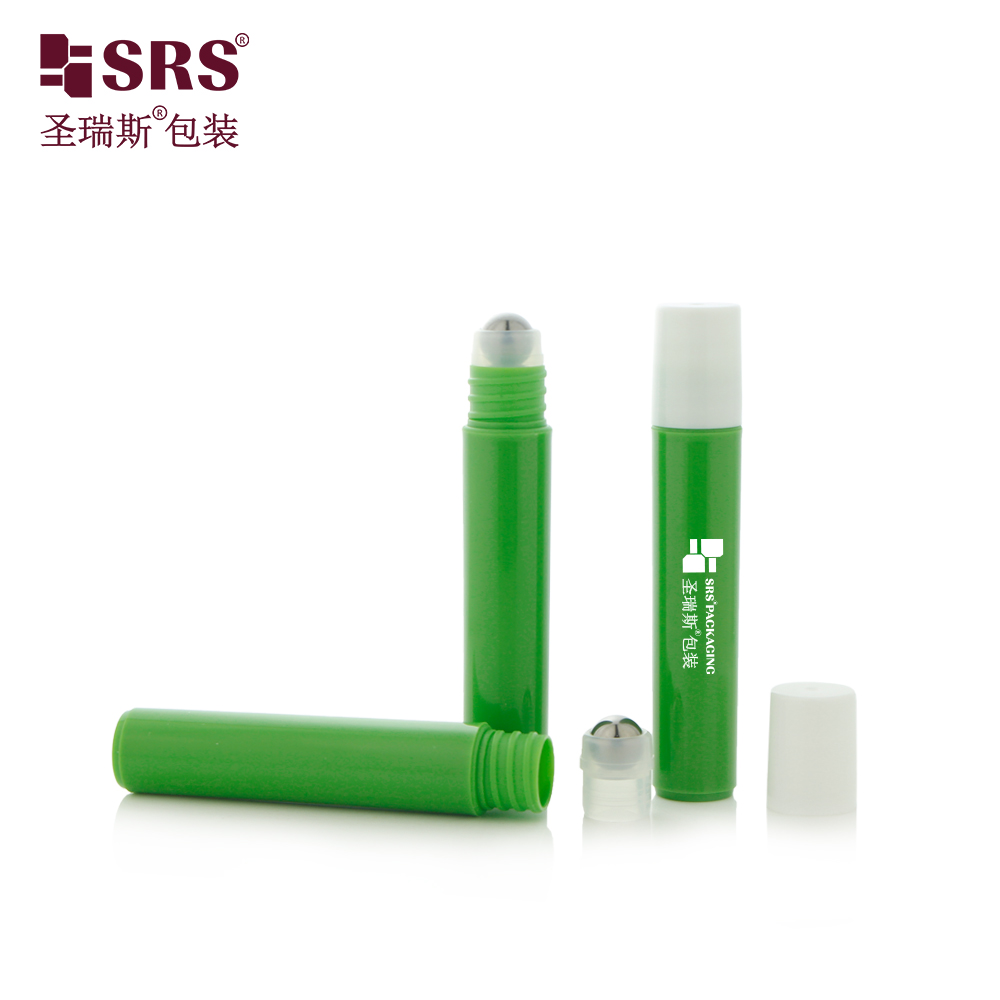 Colored Injection Empty Bottle With Big Plastic Roll on Ball Tip for Massage Gel