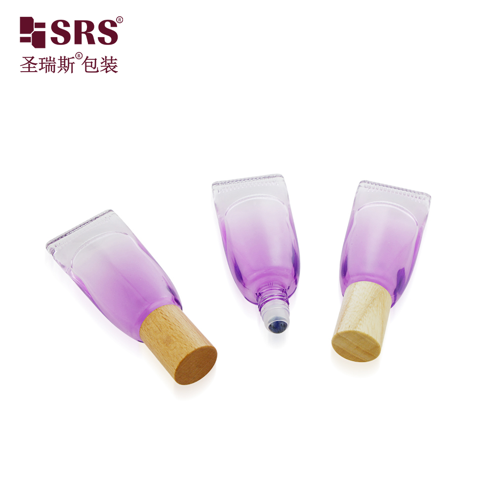 New Purple Factory Wholesale Travel Portable Empty Glass Roller Tube with Hook