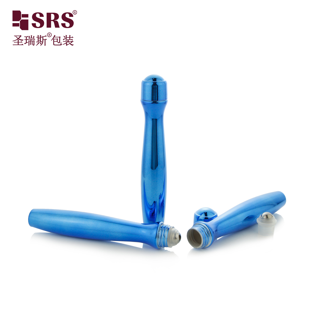 Injection Blowing Glossy Waist Shape PETG Plastic Sample 15ml Roll on Bottle