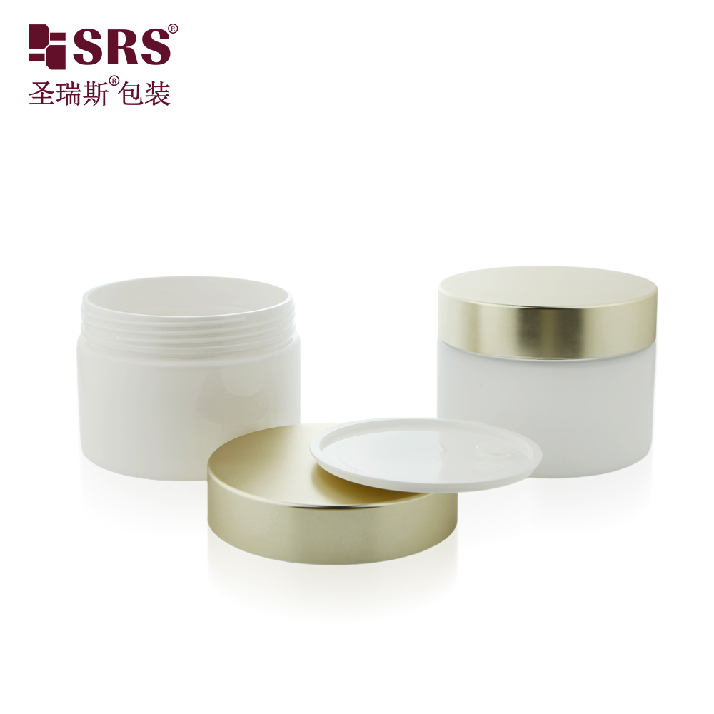 Custom Color Translucent 200g 250g 300g Screw Cap Big Mouth Skincare PET Jar