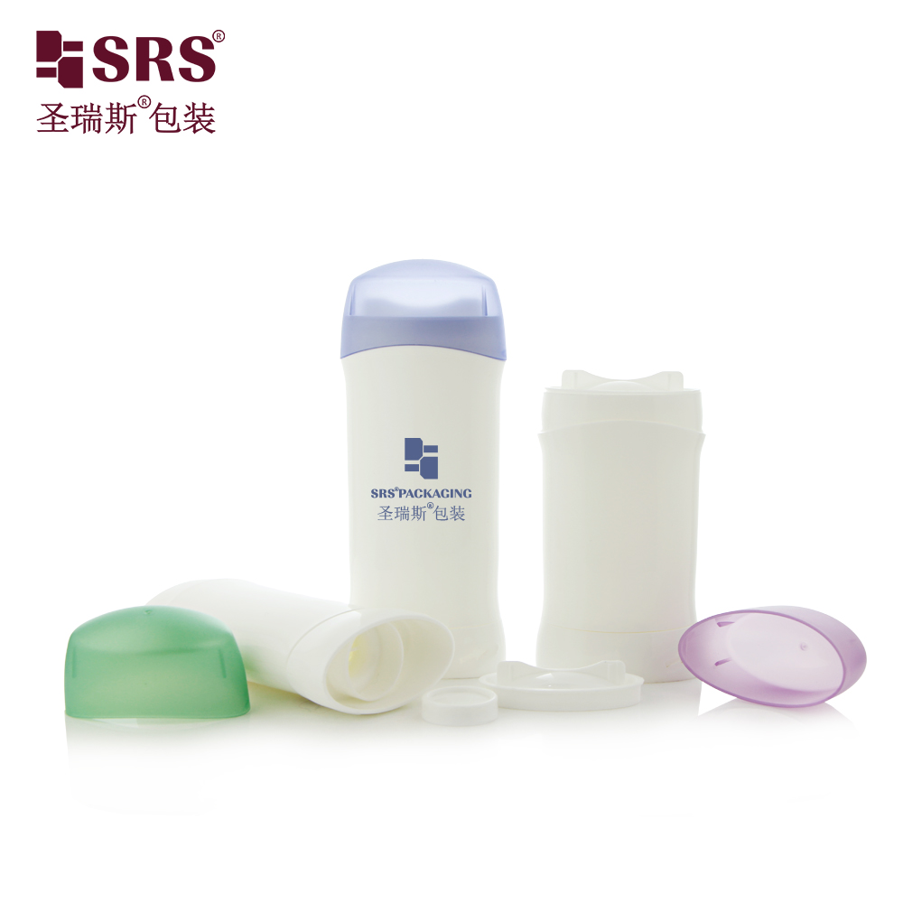 Empty PP PCR 45ml 75ml Deodorant Stick Container Oval Shape Twist up Deodorant Tubes