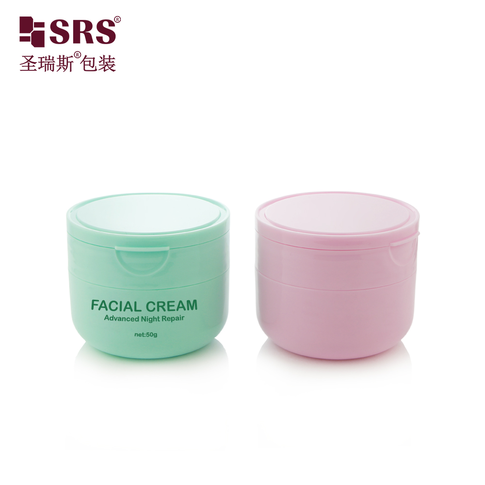 100ml New Product Frosted Cream Plastic Jar Cosmetic Jar with Flip Cap