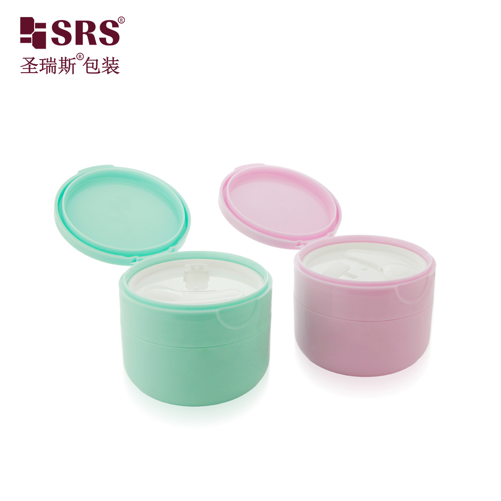100ml New Product Frosted Cream Plastic Jar Cosmetic Jar with Flip Cap