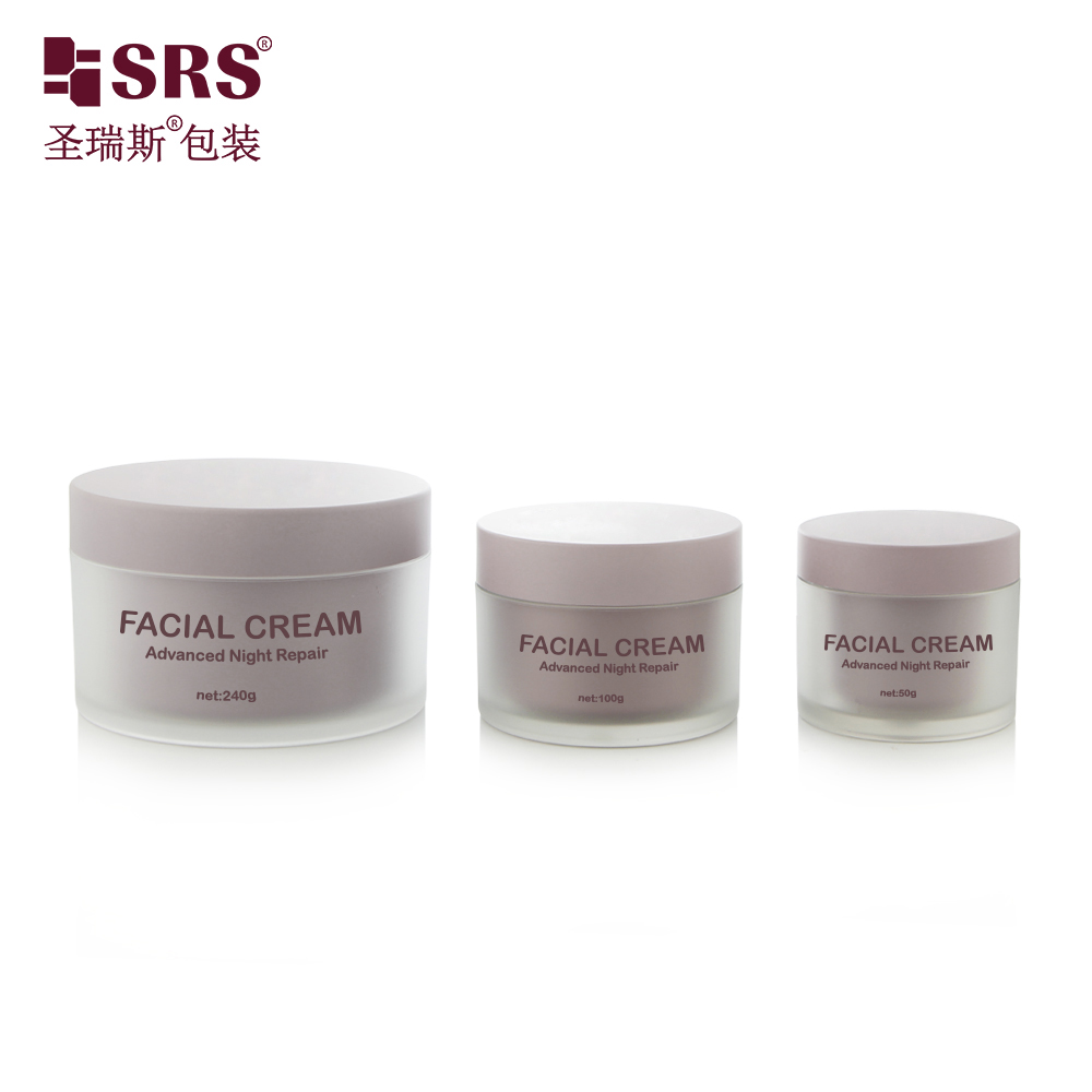 New Arrivals Pretty Purple Cosmetics Replaceable Jar 50g 100g 240g for Skincare Cream