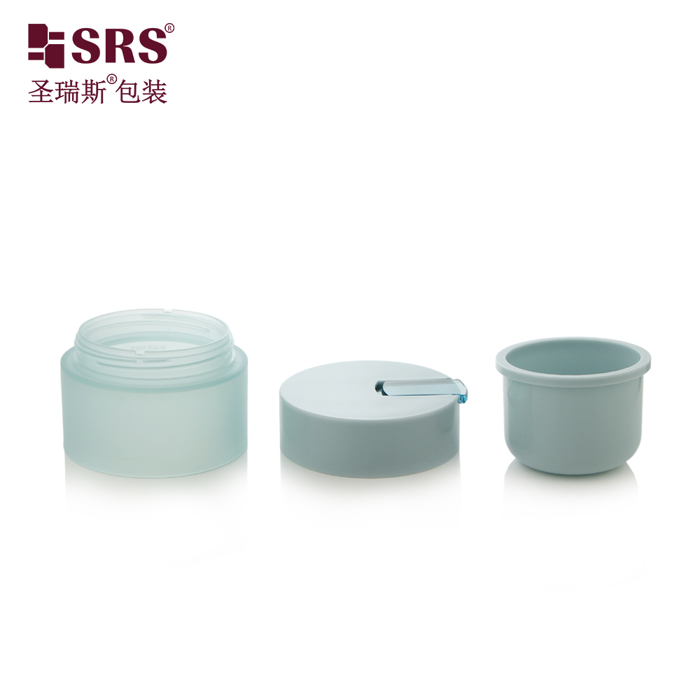 50g Empty Cosmetic PP PCR Sustainable Jar Set with Cap Matching Spoon