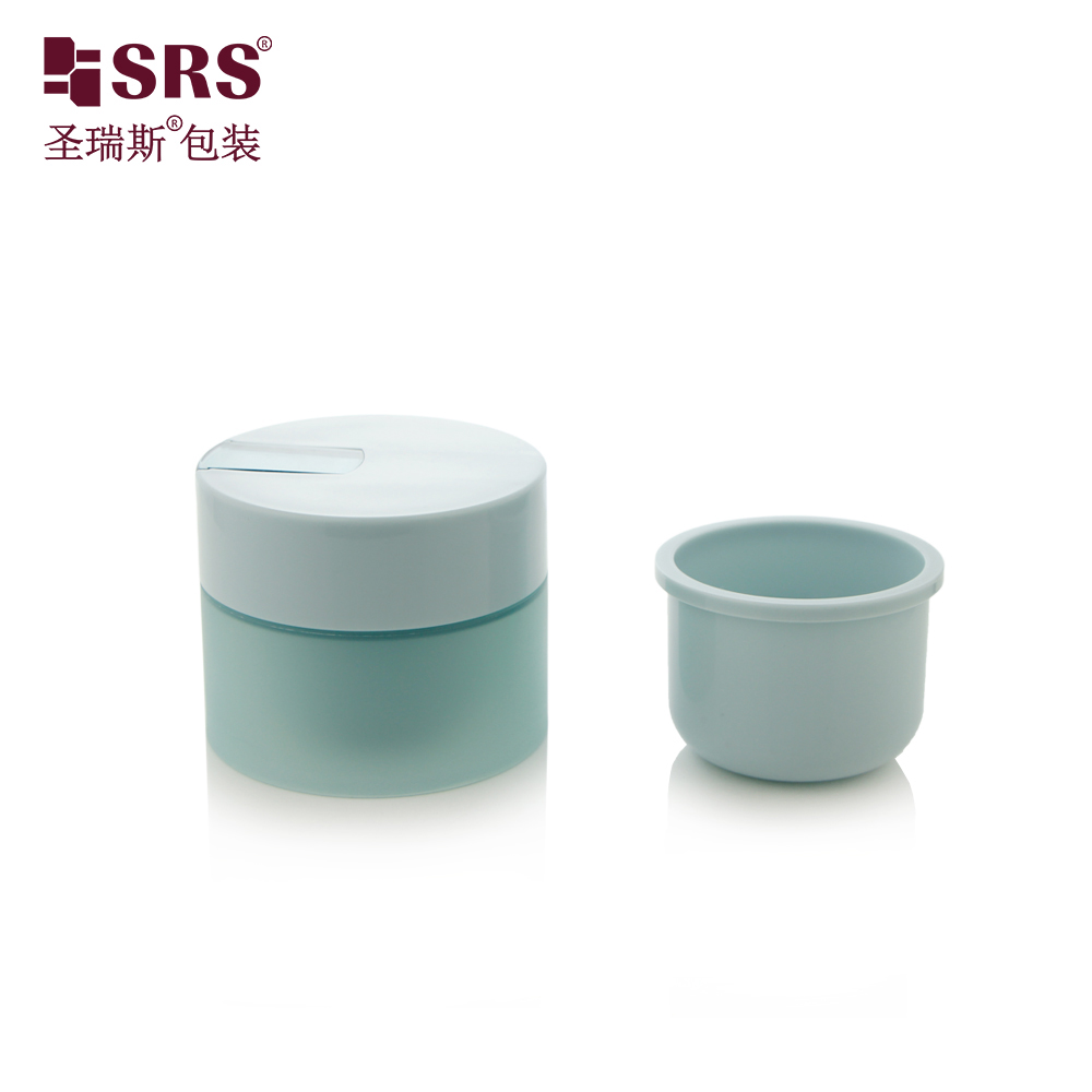 50g Empty Cosmetic PP PCR Sustainable Jar Set with Cap Matching Spoon