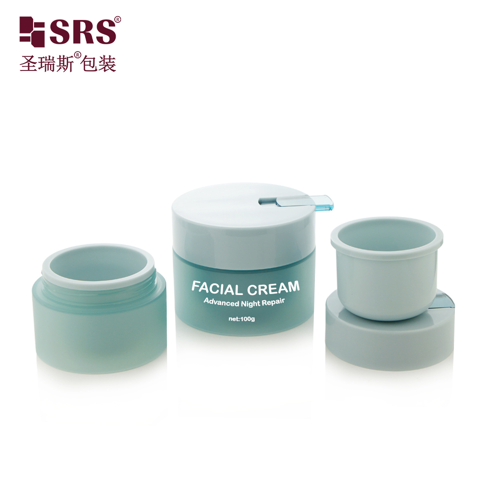 50g Empty Cosmetic PP PCR Sustainable Jar Set with Cap Matching Spoon