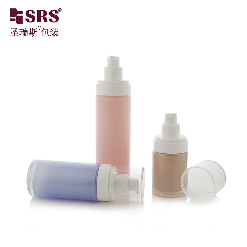 Glass Cosmetic Packaging 15ml 30ml 50ml Empty Pump Replaceable Airless Bottle 