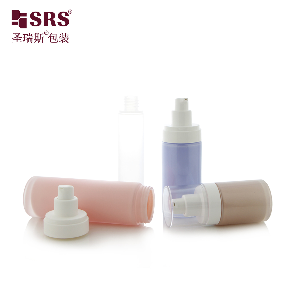 Glass Cosmetic Packaging 15ml 30ml 50ml Empty Pump Replaceable Airless Bottle 