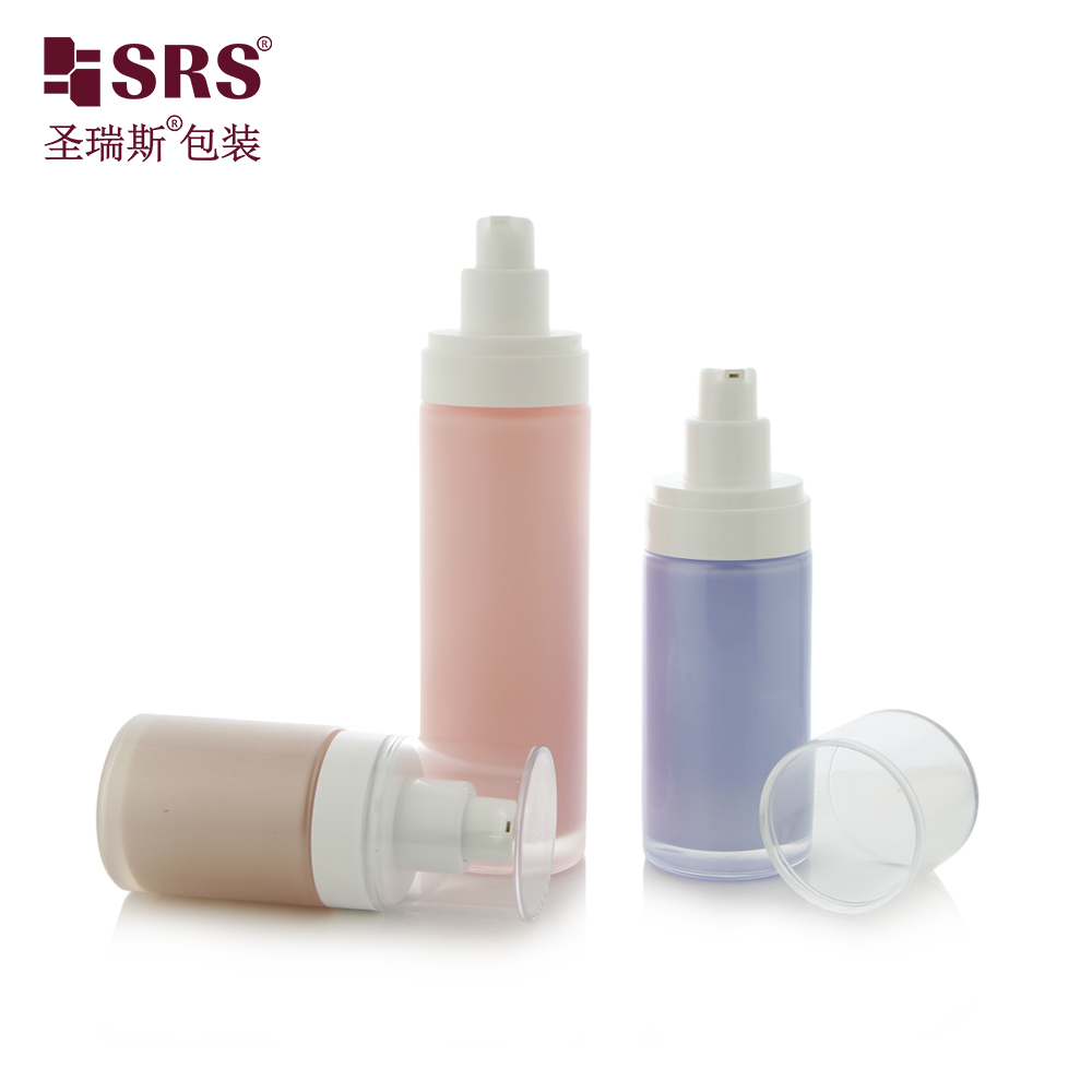 Glass Cosmetic Packaging 15ml 30ml 50ml Empty Pump Replaceable Airless Bottle 