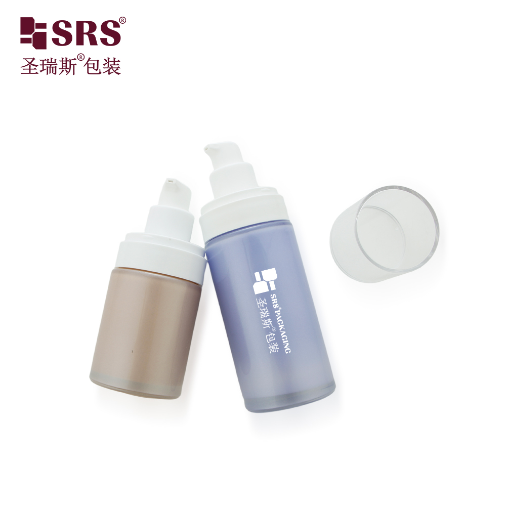 Glass Cosmetic Packaging 15ml 30ml 50ml Empty Pump Replaceable Airless Bottle 
