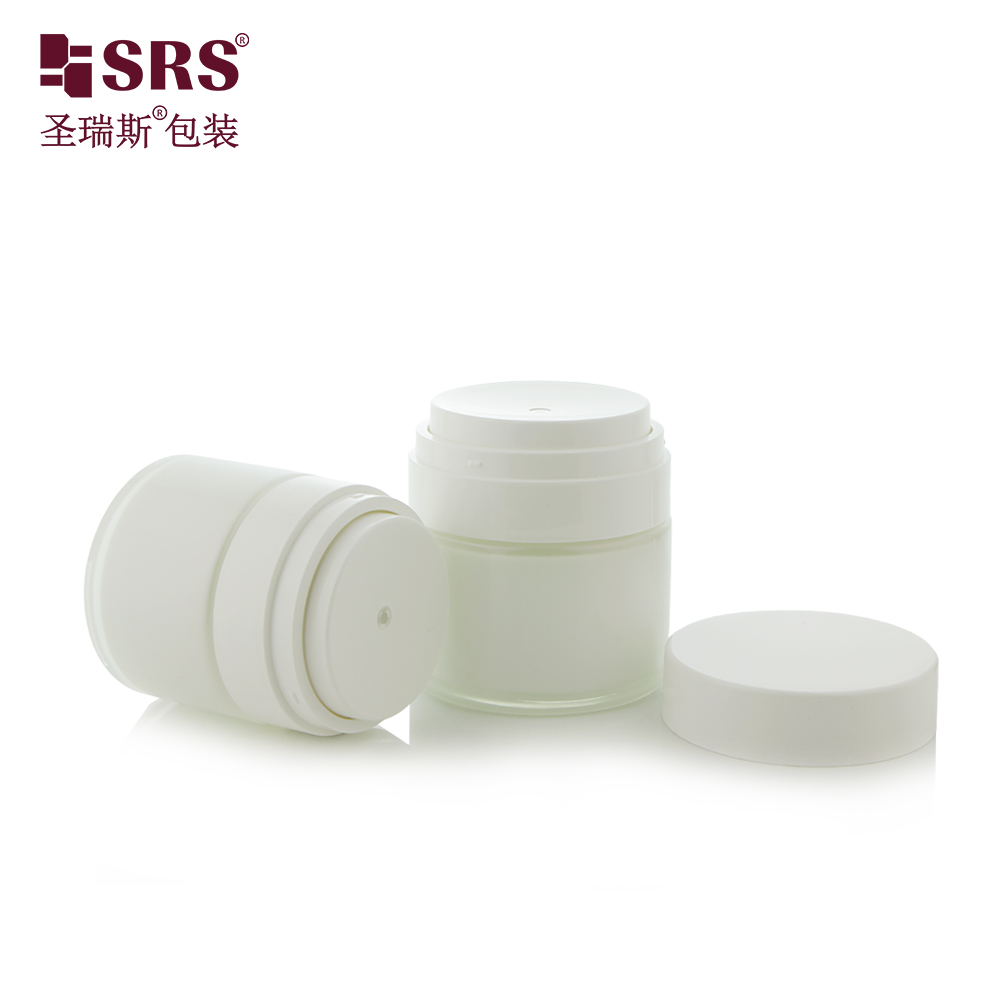 Replaceable Glass Cosmetic Packaging 30ml 50ml Vacuum Airless Jar